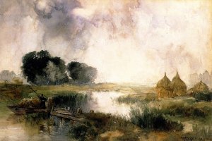 A Showery Day, Long Island by Oil Painting Reproduction