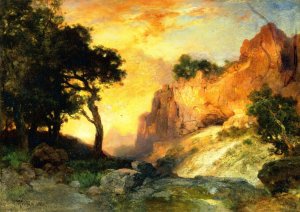 Main Product Photo of A Side Canyon, Grand Canyon, Arizona Painting by Thomas Moran
