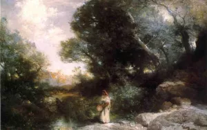A Water Pocket in Southern Utah by Thomas Moran Oil Painting Reproduction