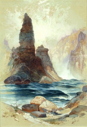 Main Product Photo of Above Tower Falls, Yellowstone Painting by Thomas Moran