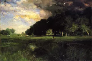 Approaching Storm by Thomas Moran Oil Painting Reproduction