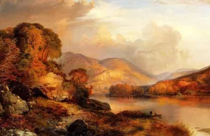 Autumn Landscape by Thomas Moran Oil Painting Reproduction
