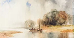 Beverly N.J. by Thomas Moran - Hand-Painted Oil Painting Reproduction
