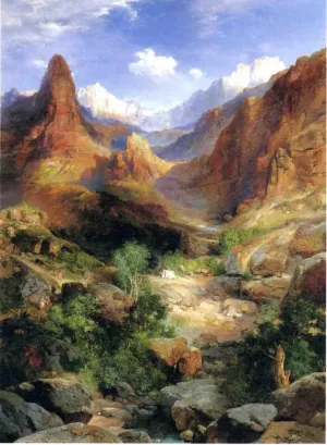 Bright Angel Trail by Thomas Moran Oil Painting Reproduction
