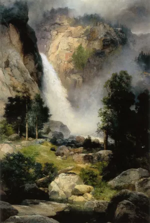 Cascade Falls, Yosemite by Oil Painting Reproduction