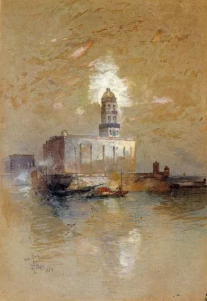 Castle of San Juan D'Ulloa, Vera Cruz, Mexico by Thomas Moran Oil Painting Reproduction