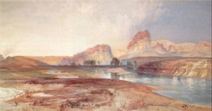 Cliffs, Green River, Wyoming by Oil Painting Reproduction