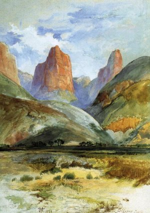 Main Product Photo of Colburn's Butte, South Utah Painting by Thomas Moran