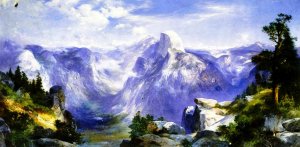 Main Product Photo of Domes of the Yosemite Painting by Thomas Moran