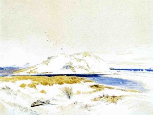 Main Product Photo of East Hampton Beach Painting by Thomas Moran