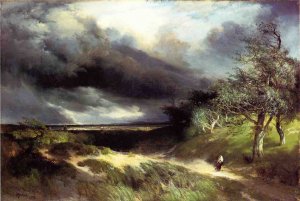 Main Product Photo of East Hampton, Long Island, Sand Painting by Thomas Moran