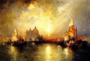 Main Product Photo of Entrance to the Grand Canal, Venice Painting by Thomas Moran