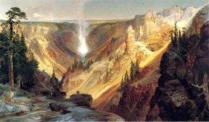 Main Product Photo of Grand Canyon of the Yellowstone Painting by Thomas Moran