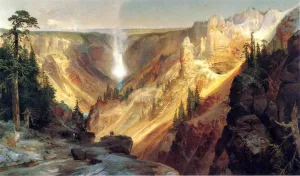 Grand Canyon of the Yellowstone by Thomas Moran Oil Painting Reproduction