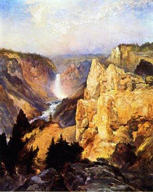 Main Product Photo of Grand Canyon of the Yellowstone Painting by Thomas Moran