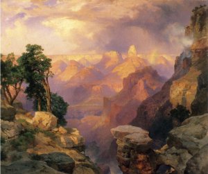 Main Product Photo of Grand Canyon with Rainbows Painting by Thomas Moran