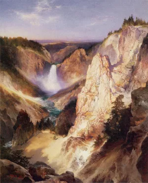Great Falls of Yellowstone by Thomas Moran - Hand-Painted Oil Painting Reproduction