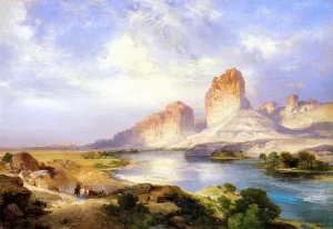 Green River, Wyoming by Thomas Moran - Hand-Painted Oil Painting Reproduction