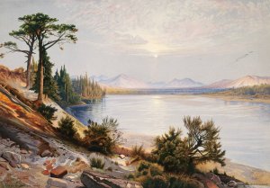 Main Product Photo of Head of Yellowstone River Painting by Thomas Moran