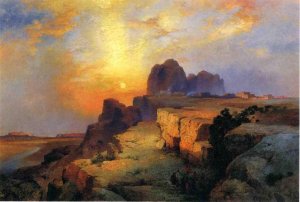 Main Product Photo of Hopi Museum, Arizona Painting by Thomas Moran