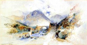 Main Product Photo of In the Cajon Above Troyes, Mexico Painting by Thomas Moran