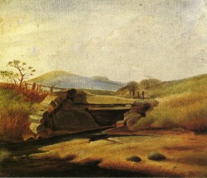 Main Product Photo of Landscape After Second Lesson with Edward Moran Painting by Thomas Moran