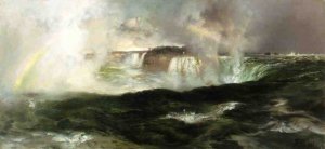 Main Product Photo of Looking Over Niagara Falls Painting by Thomas Moran