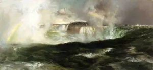 Looking Over Niagara Falls by Oil Painting Reproduction