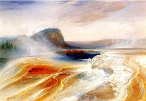 Lower Geyser Basin by Oil Painting Reproduction