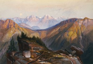 Main Product Photo of Lower Yellowstone Range Painting by Thomas Moran