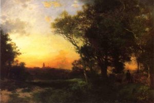 Main Product Photo of Mexican Landscape Near Cuernavaca Painting by Thomas Moran