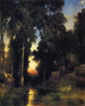 Mission in Old Mexico by Thomas Moran Oil Painting Reproduction