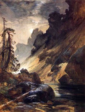 Moonlight, Devil's Den by Oil Painting Reproduction