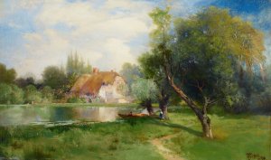 Main Product Photo of Near East Hampton, Long Island Painting by Thomas Moran