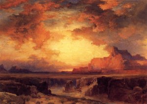 Main Product Photo of Near Fort Wingate, New Mexico Painting by Thomas Moran