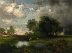 Passing Shower by Oil Painting Reproduction