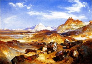 Main Product Photo of Petrified Forest Painting by Thomas Moran