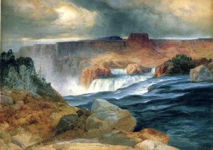 Main Product Photo of Shoshone Falls, Idaho Painting by Thomas Moran
