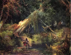 Slave Hunt, Dismal Swamp, Virginia by Thomas Moran Oil Painting Reproduction