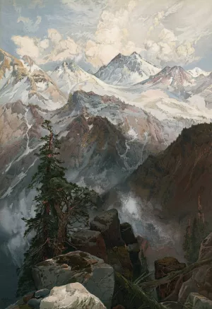 Summit of the Sierras, Nevada by Oil Painting Reproduction