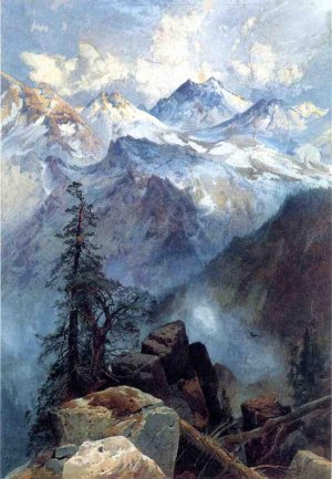 Summit of the Sierras by Thomas Moran Oil Painting Reproduction