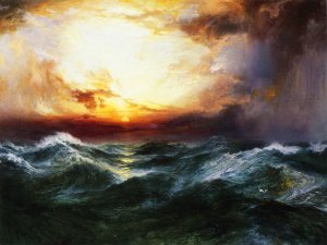 Main Product Photo of Sunset after a Storm Painting by Thomas Moran