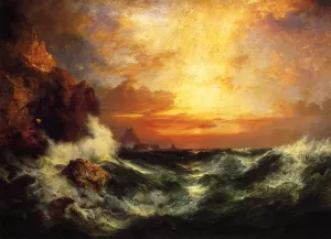 Sunset near Land's End, Cornwall, England by Oil Painting Reproduction