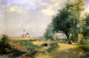 Main Product Photo of Teoloyucan, Mexico Painting by Thomas Moran