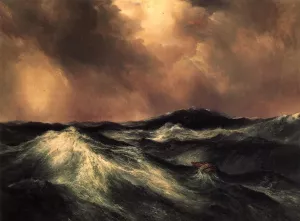 Main Product Photo of The Angry Sea Painting by Thomas Moran