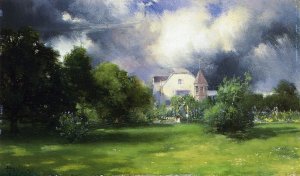 Main Product Photo of The Artist's Home - East Hampton, Long Island Painting by Thomas Moran