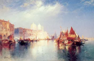 The Grand Canal by Thomas Moran - Hand-Painted Oil Painting Reproduction