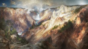Main Product Photo of The Grand Canyon Of The Yellowstone Painting by Thomas Moran