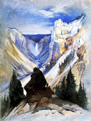 Main Product Photo of The Grand Canyon of the Yellowstone Painting by Thomas Moran