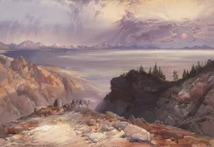 The Great Salt Lake of Utah by Thomas Moran - Hand-Painted Oil Painting Reproduction
